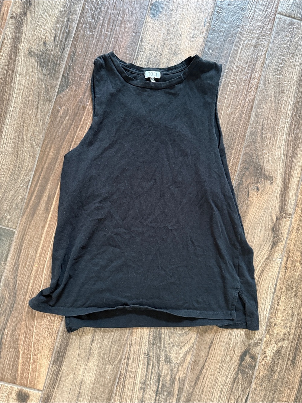 Tobi Black Crewneck Muscle Tank